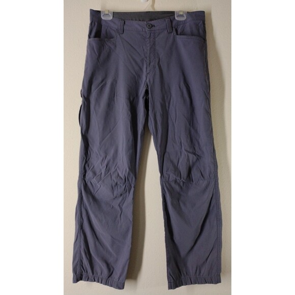 Eddie Bauer Tech Pants Men's Gray 2 Way Stretch Fabric Water Repellent  34x30 - Picture 1 of 14